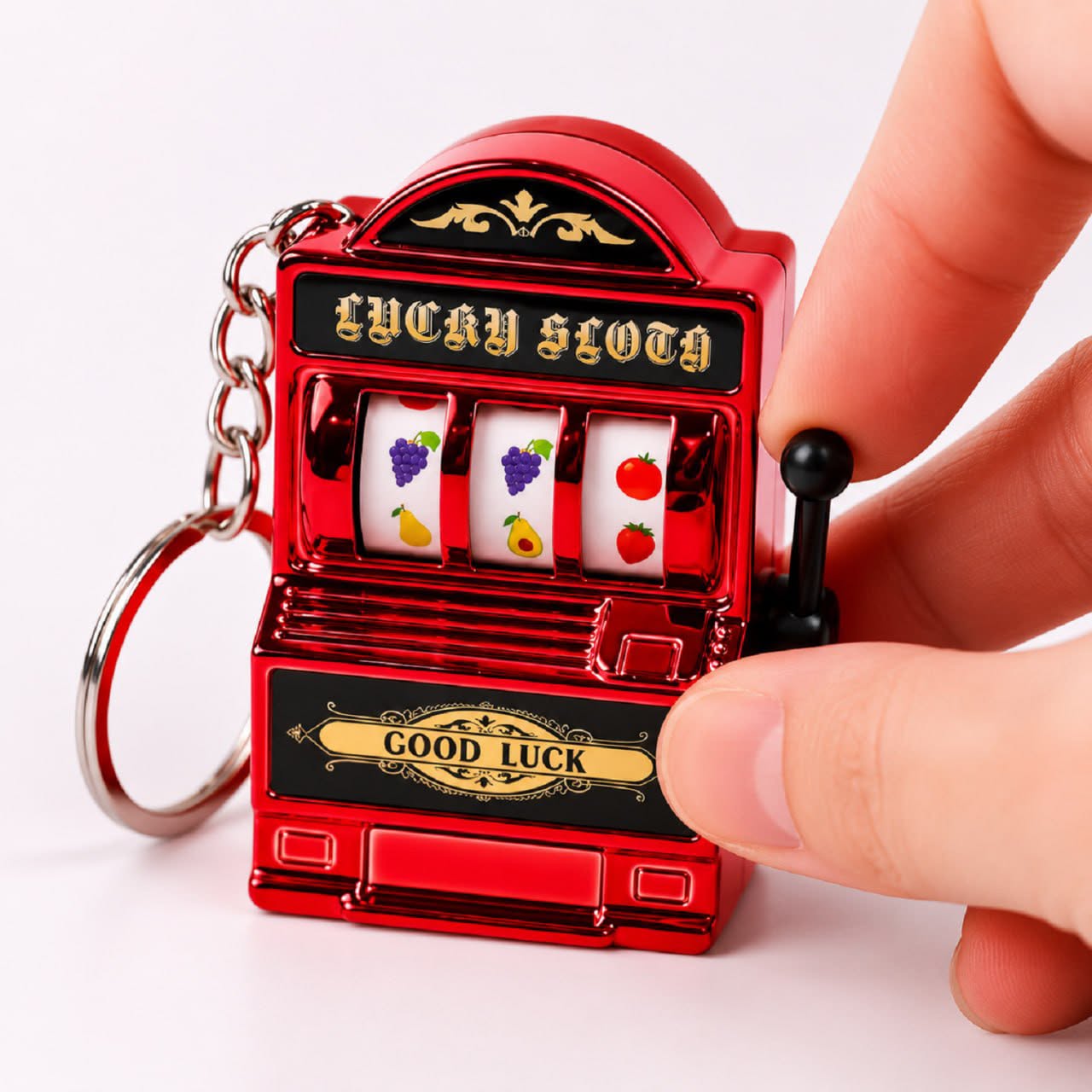 Mini Lucky Slot Machine Keychain