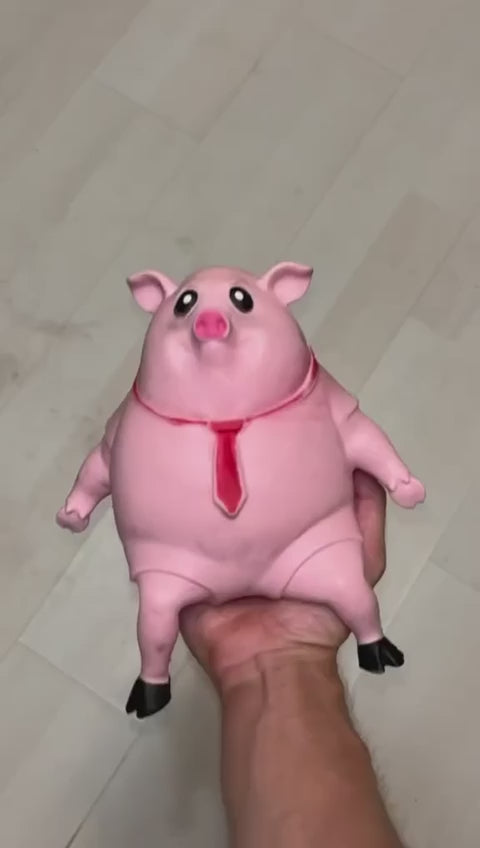 Pig Squishy Toy - Stretchable Stress Relief Toy