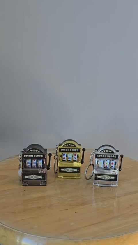 Mini Lucky Slot Machine Keychain